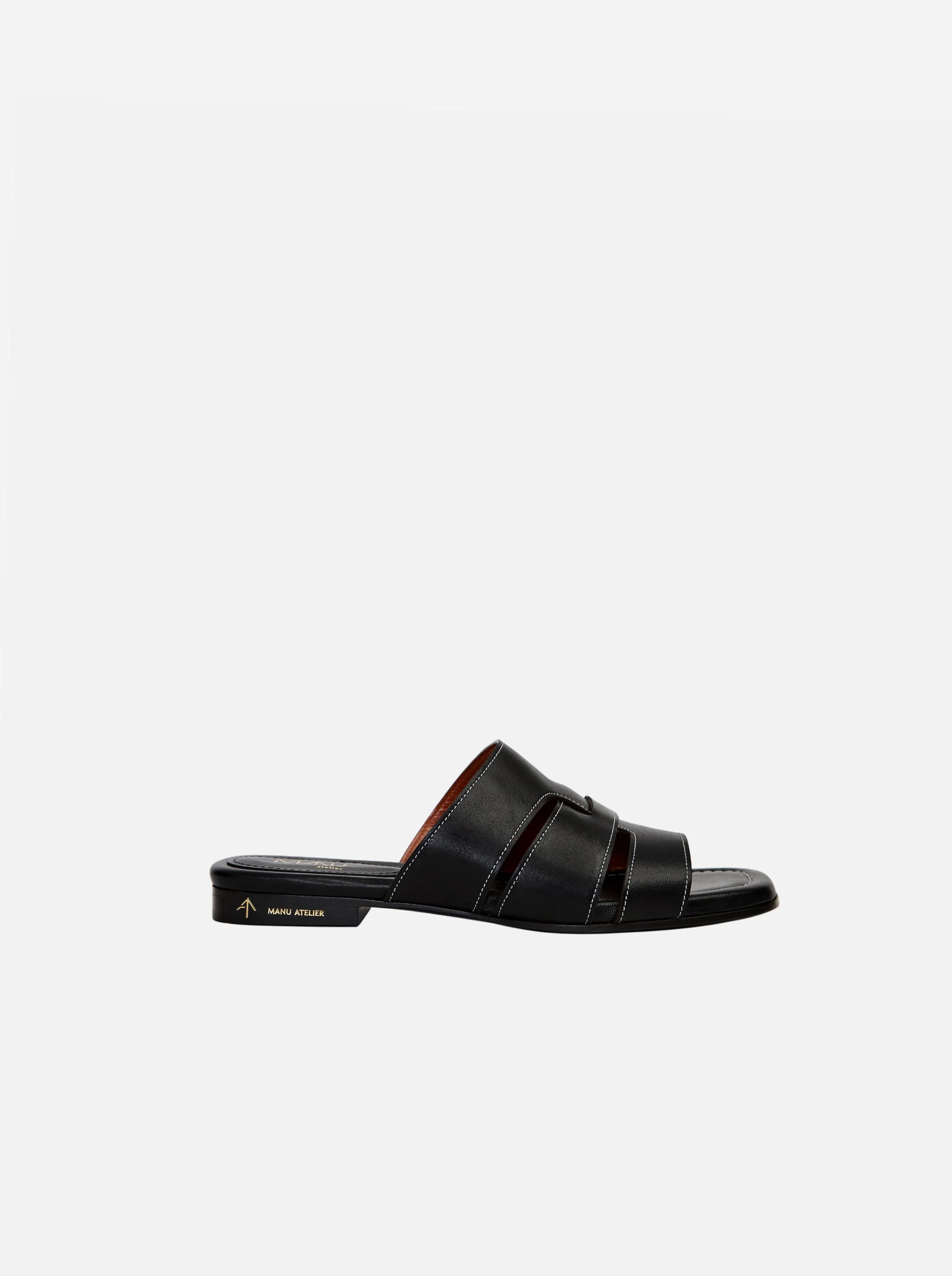 15 Woven Leather Slippers Black Soft