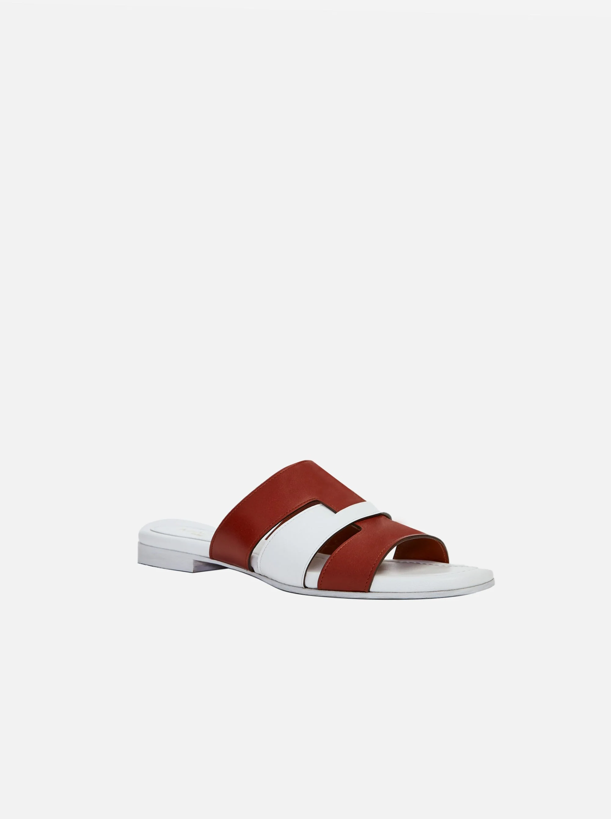 15 Woven Leather Slippers Redbole & White Soft - Image 2