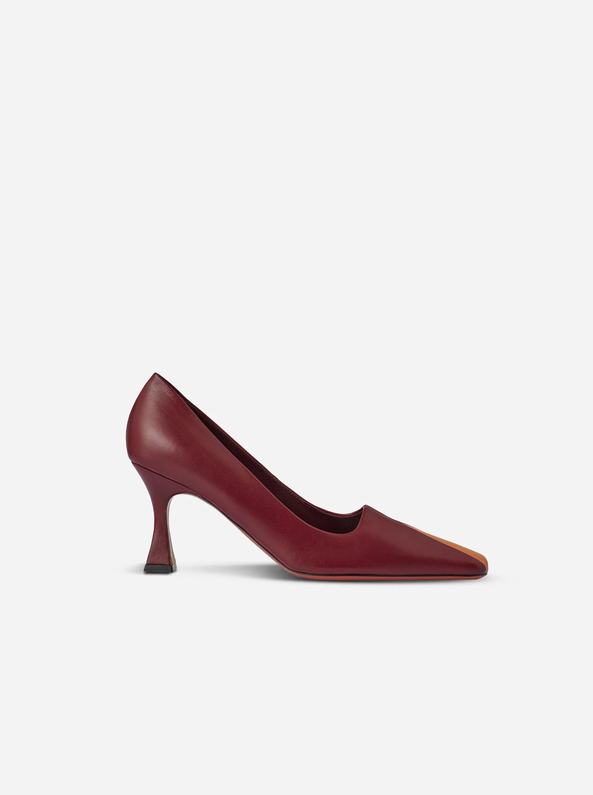 Duck Pumps Orange Camel & Marsala