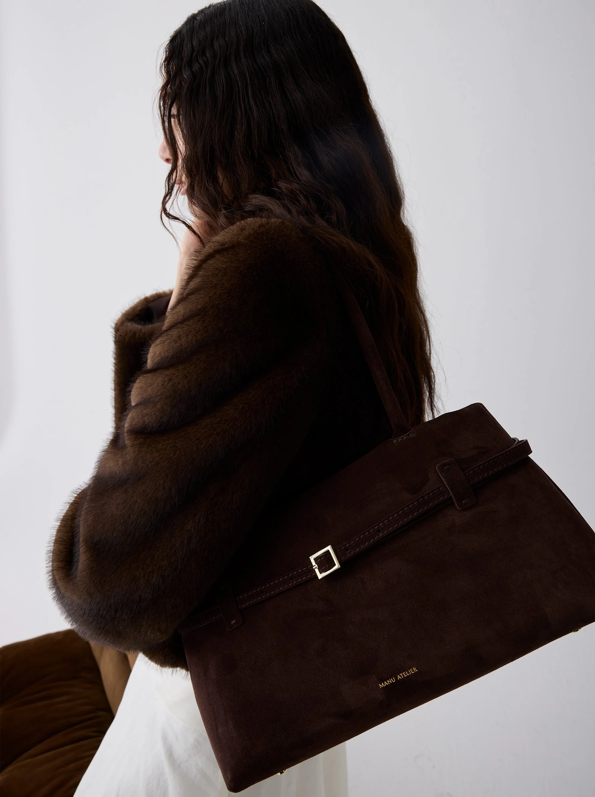 Le Cambon East West Deep Brown Suede - Image 5