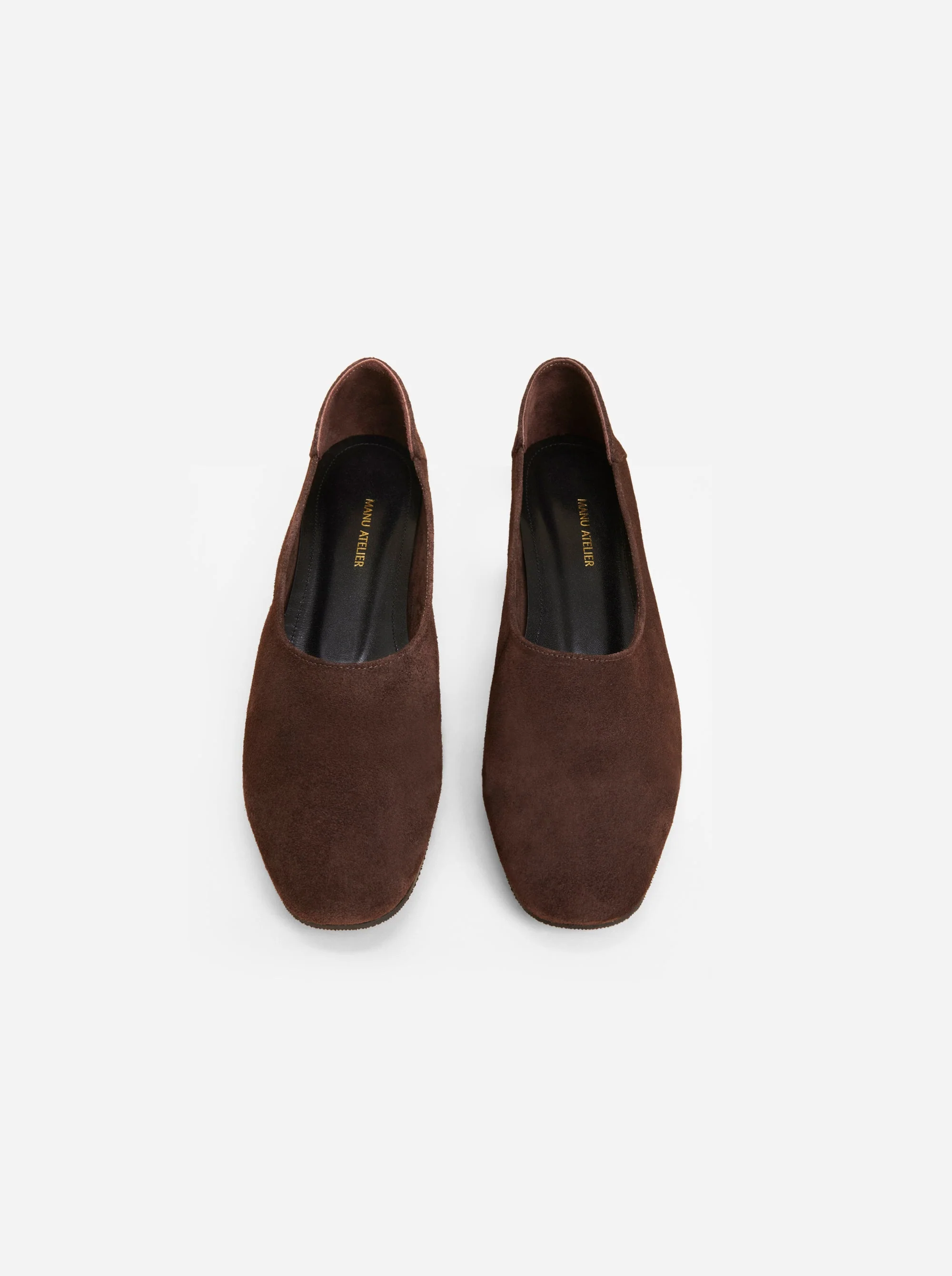 Manu Ballet Flats Deep Brown Suede - Image 2