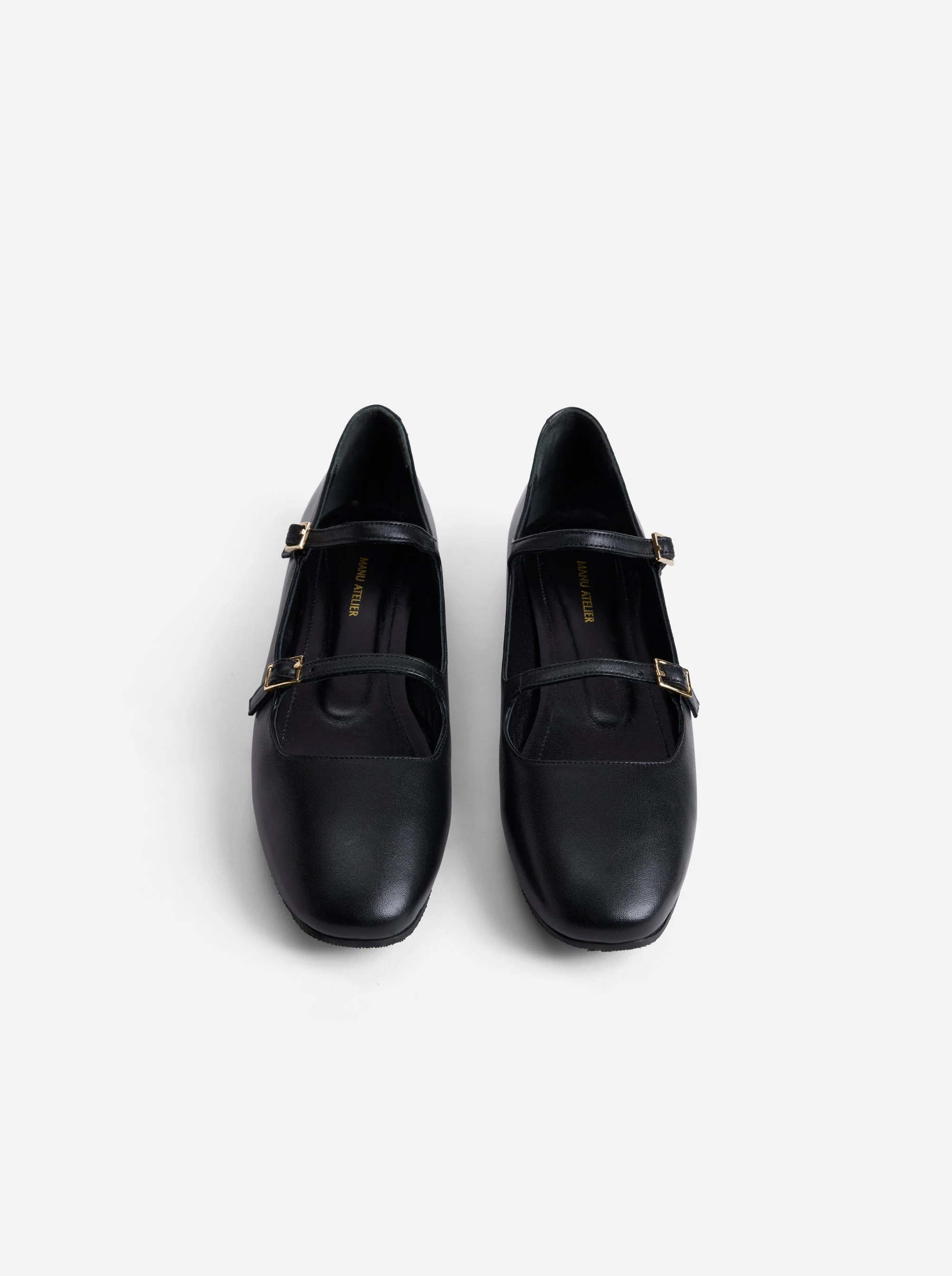 Manu Ballet Flats With Double Belt Black Soft - Image 2