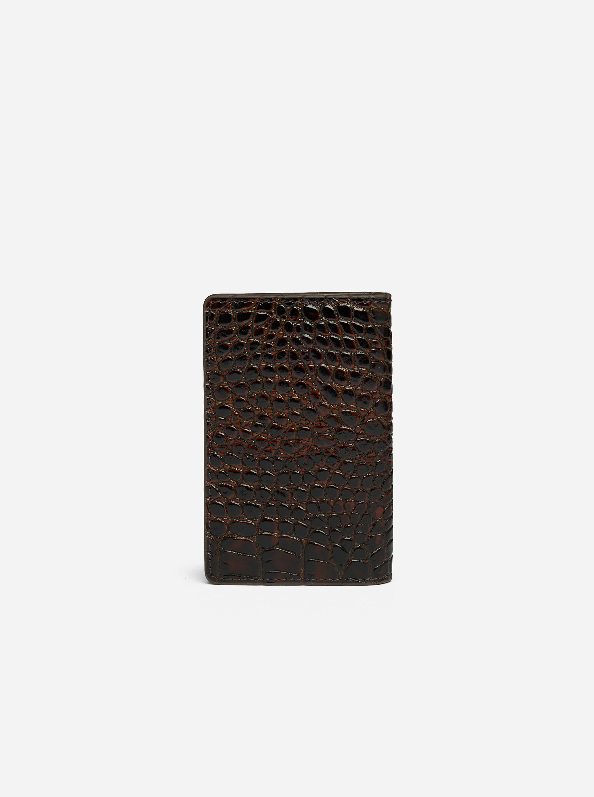 Manu Cardholder Deep Brown Croc - Image 2