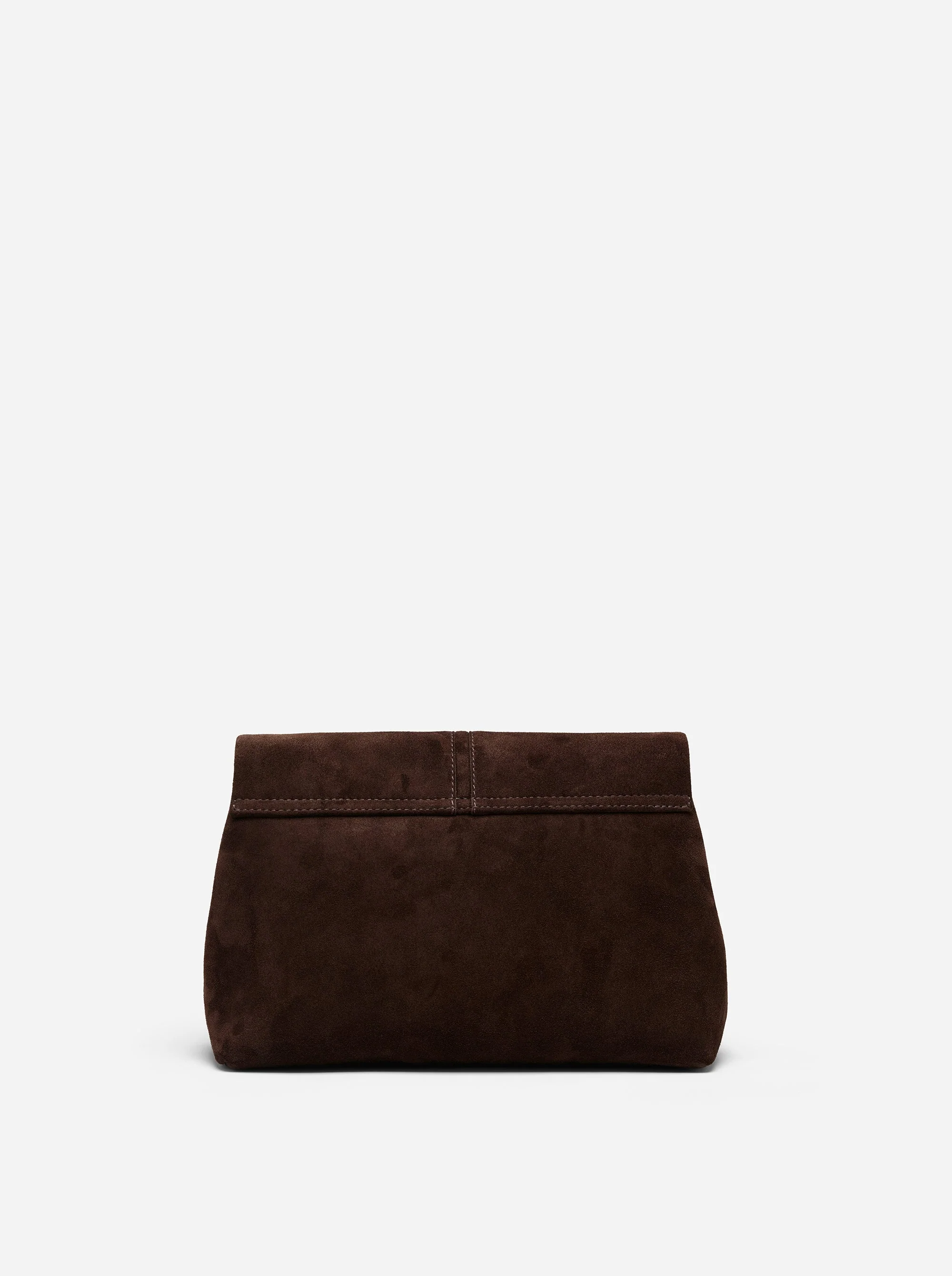 The Fold Bag Deep Brown Suede - Image 4