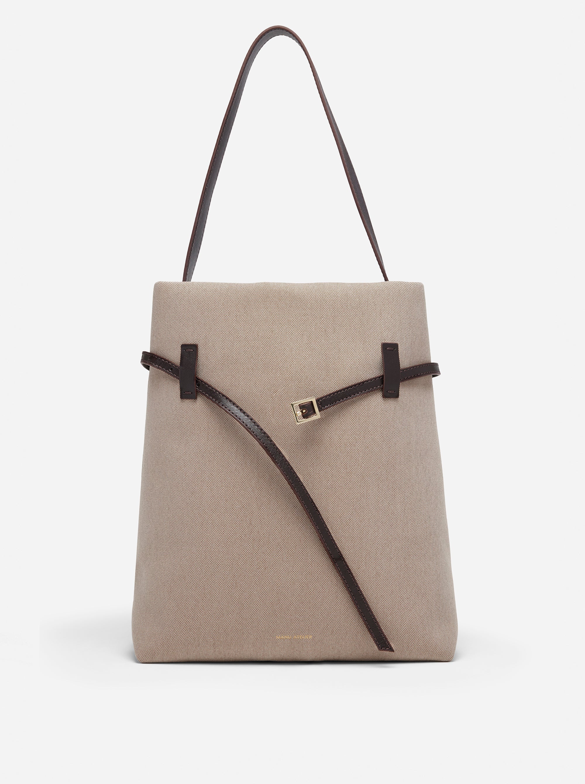 Tote du Jour Beige Canvas & Bitter Brown Soft - Image 2